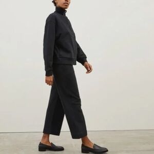 Everlane Organic Cotton The Track Wide-Leg Pant- Black L